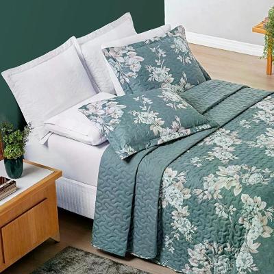 Cobre Leito Casal Estampado Percal 200 Fios 03 Peças Avere Primavera Primavera