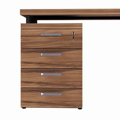 Gaveteiro Lateral Office Com Extensão 4 Gavetas Web Office Nogal-preto