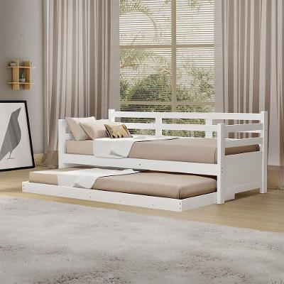 Bicama Solteiro Vintage Enjoy Com 2 Colchões Madeira - Branco - Branco