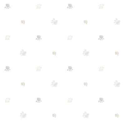 Papel De Parede Lullaby Pegadas Cinza Nude 2283 - Rolo: 10m X 0,53m