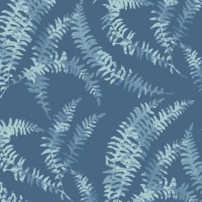 Papel De Parede Capri Folhagem Azul 190512502