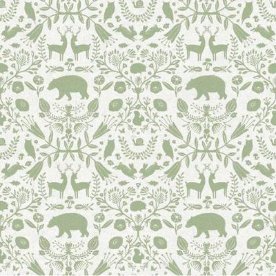 Papel De Parede Minime Infantil Verde 17142