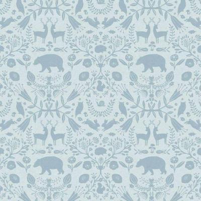 Papel De Parede Minime Infantil Azul 17143