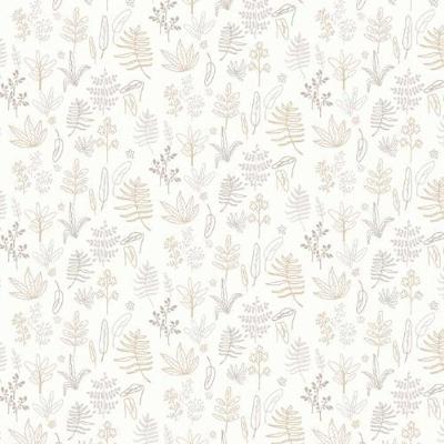 Papel De Parede Minime Folhagem Bege 17167