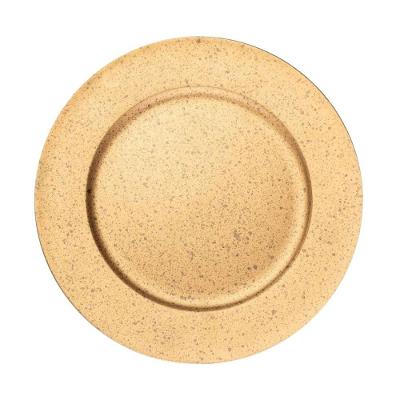 Sousplat Em Plástico Granilite Dourado 33cm Wolff