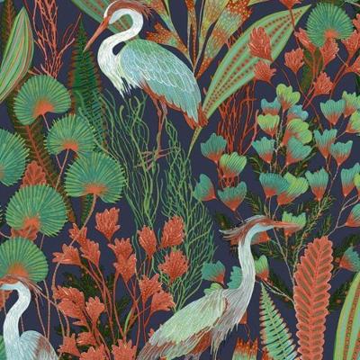 Papel De Parede Ciara Folhagem Azul A63202