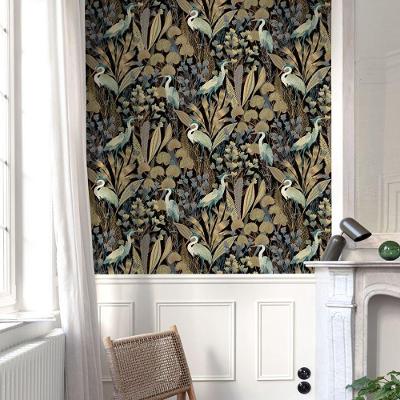 Papel De Parede Ciara Folhagem Preto A63201