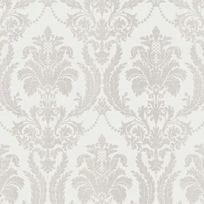Papel De Parede Thema Damask Branco 28802