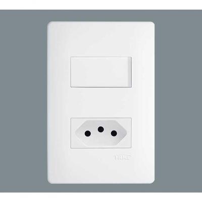 Conjunto 1 Interruptor + 1 Tomada 16a - Habitat Fame