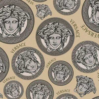 Papel De Parede Versace V Moderno Bege 386114