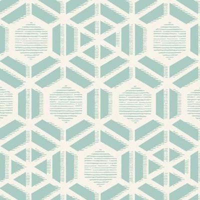 Papel De Parede Capri Geométrico Verde 190512601