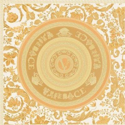 Papel De Parede Versace V Arabesco Amarelo 387054