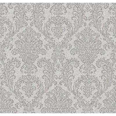 Papel De Parede Serendipity 2 Damask Cinza Sr210102