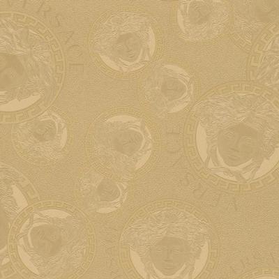 Papel De Parede Versace V Moderno Dourado 384611