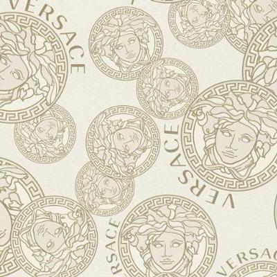 Papel De Parede Versace V Moderno Bege 386103