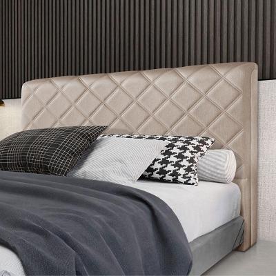Cabeceira Cama Box Casal 1,40m Estofada Capri Linho Bege