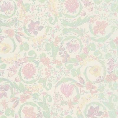 Papel De Parede Versace V Floral Creme 387062