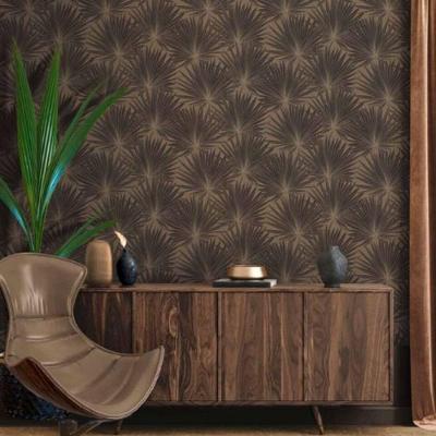 Papel De Parede Antigua Folhagem Marrom 390904ag