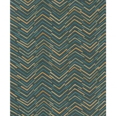 Papel De Parede Barbara Home Geométrico Azul E Marrom 560985