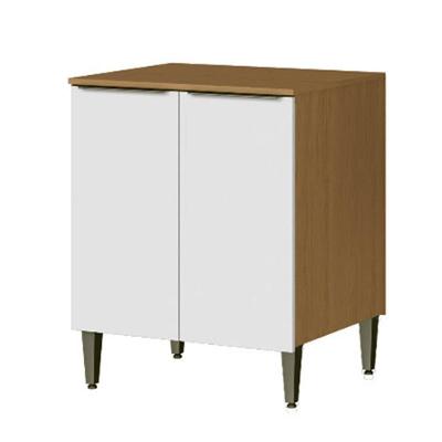 Balcão Para Cozinha 70cm 2 Portas 100% Mdf Luna Atacama/branco