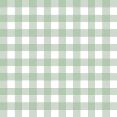 Papel De Parede Doce Estilo Xadrez Verde 82281