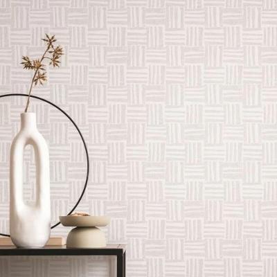 Papel De Parede Tissé Geométrico Branco 25425
