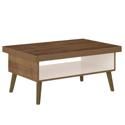 Mesa De Centro Para Sala 91 Cm 3840 Pinho Off White Arly