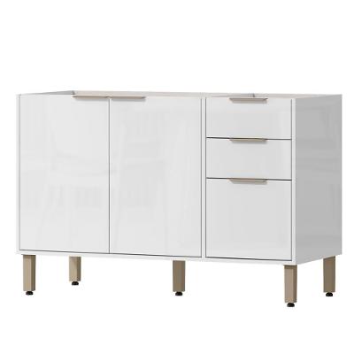 Balcao Pia Sem Tampo 120 Cm Glor Bgl02 Branco Neve Mxm