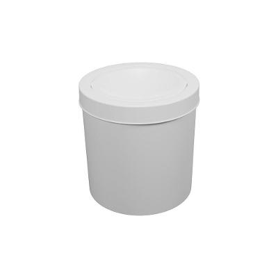 Lixeira Astra Ct10 6l Redonda Com Tampa Basculante Branco