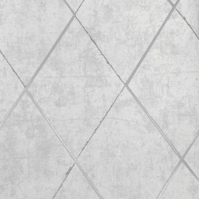 Papel De Parede Santorini Geométrico Cinza Sn131
