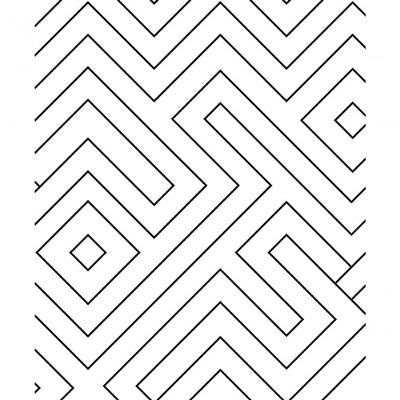 Papel De Parede Line Art Labirinto Mt779010 - Rolo 10m X 0,53m
