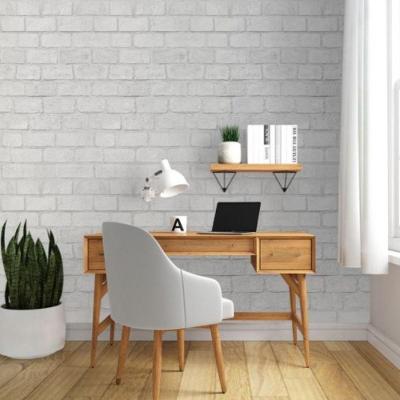 Papel De Parede Santorini Tijolo Branco Sn04