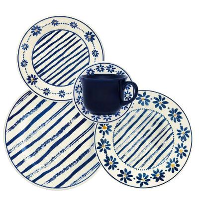 Jogo De Jantar Em Cerâmica Donna Com 20 Peças Oxford Margaridas