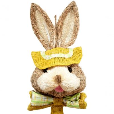 Pendente Coelho De Páscoa Artesanal Decoração Amarelo 60cm