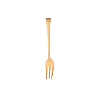 Jogo De Garfos Para Torta Em Inox Berna Dourado Fosco Com 6 Peças Wolff