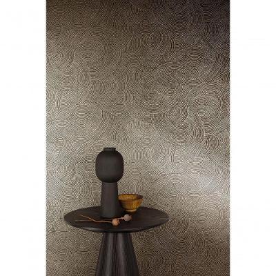 Papel De Parede Belize Geométrico Cinza E Dourado Ph3313