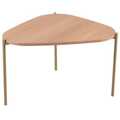 Mesa De Centro Para Sala De Estar Pés Metálicos Alta Adek A03 Hanover Dourado - Lyam Decor