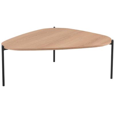 Mesa De Centro Para Sala De Estar Pés Metálicos Baixa Adek A03 Hanover Preto - Lyam Decor