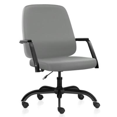 Cadeira Executiva Diretor Base Giratória Hub F02 Sintético Cinza - Lyam Decor