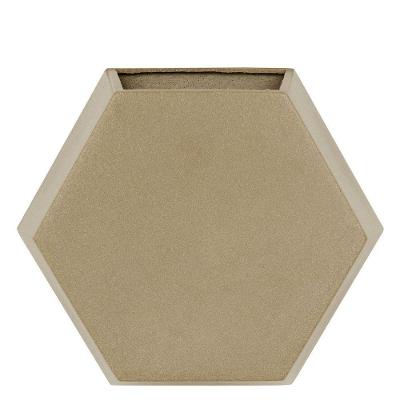 Vaso De Parede Colmeia Brilho 29x25cm Antique Camurça