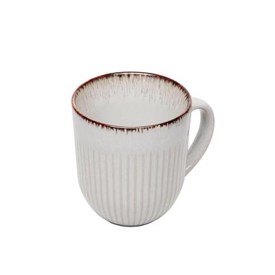 Caneca Em Cerâmica Linear 380ml Lyor Cinza