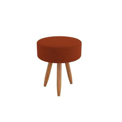 Puff Redondo Conforto Elegante Sala, Quarto E Escritório Terracota