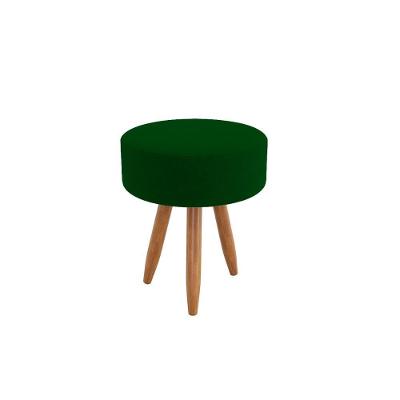 Puff Redondo Conforto Elegante Sala, Quarto E Escritório Verde