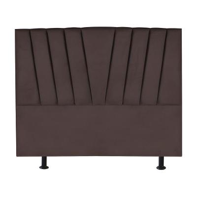 Cabeceira Estofada Cama Casal Queen Size 160 Cm Ariel Linho marrom
