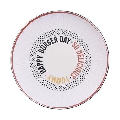 Prato Raso Tramontina Chicago Em Porcelana Decorada 25 Cm