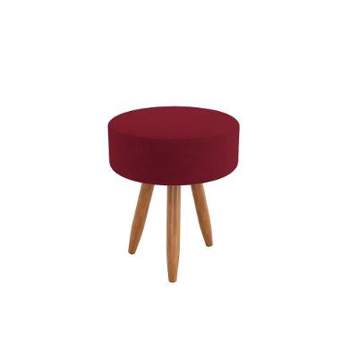 Puff Redondo Moderno Conforto Decoração Sala Escritório Marsala