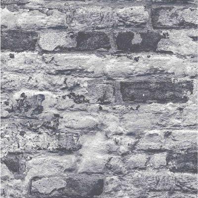 Papel De Parede Infinity Tijolo Cinza Grafite If3202 - Rolo 10m X 0,53m