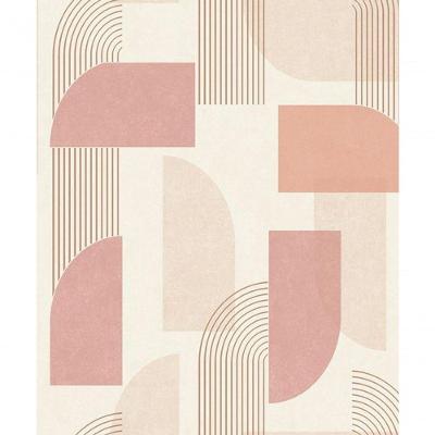 Papel De Parede Maison Geométrico Rosa Mn3305