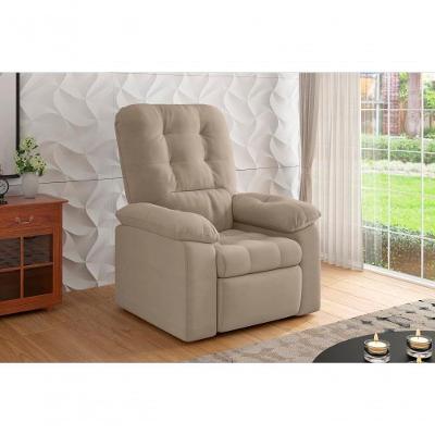 Poltrona Esmeralda Retrátil/reclinável Suede Capuccino - Xflex Sofás