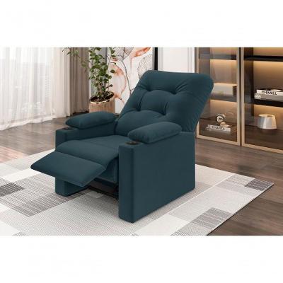 Poltrona Columbia Retrátil/reclinável Porta Copos Suede Petróleo - Xflex Sofás